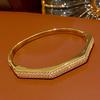 Geometric Faceted Buckle Bracelet, Elegant European and American Fashion and High-end Jewelry for Women
