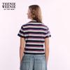 Teenie Weenie Women's Striped Bear Short Sleeve T-Shirt
