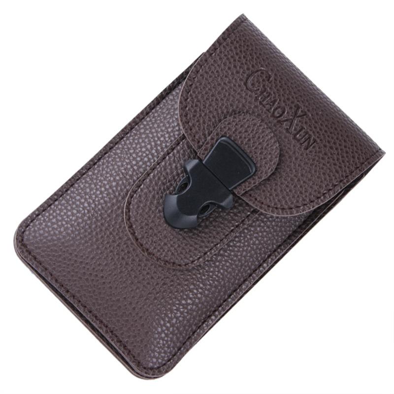 

Мужская поясная сумка для мобильного телефона, многофункциональный 7-дюймовый ремень для ношения, подвесной пояс для занятий спортом на открытом воздухе коричневый