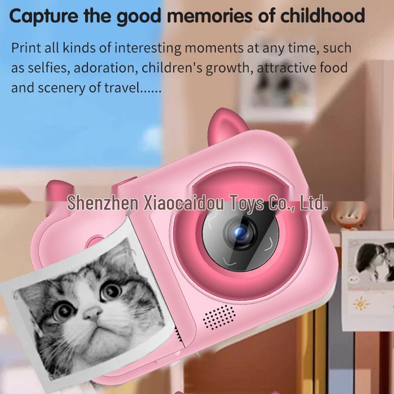S6 Kids' Instant Print HD Camera - Cartoon Polaroid-Style Digital Toy
