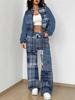 Splicing Autumn And Winter New European And American Women'S Clothing Retro Pattern Printing Suit Women