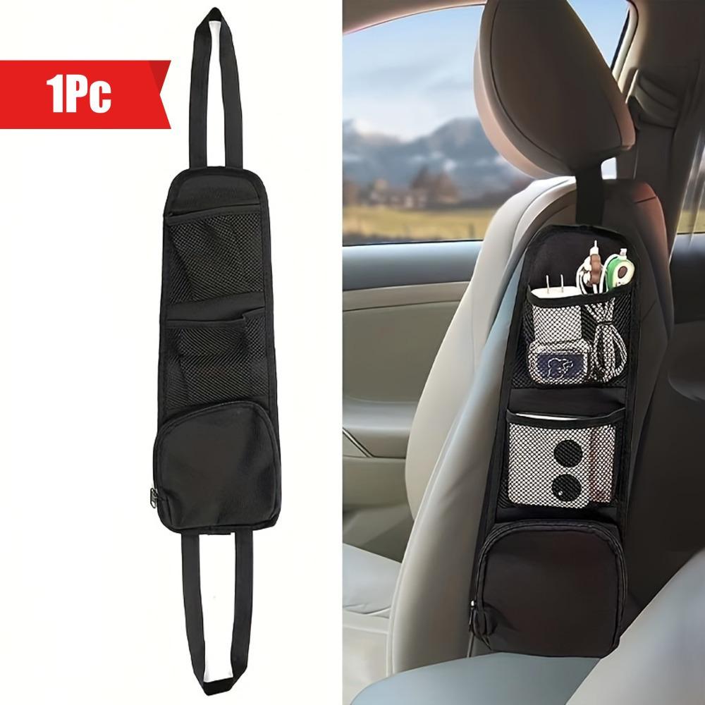 

Car Seat Storage Bag. Multi-pocket mesh organizer for SUV & truck. чистый