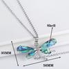 New Creative Natural Shell Design Insect Butterfly Dragonfly Pendant Necklace Personalized For Woman Party Vintage Jewelry Gift