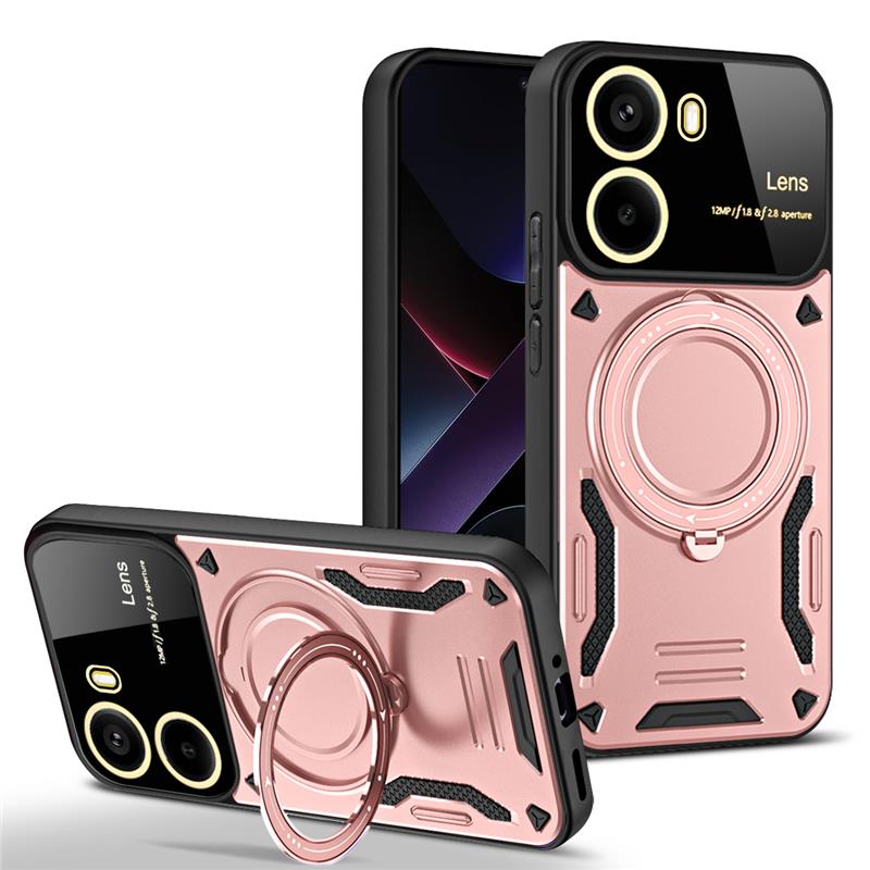 Luxury Armor Magsafe Wireless Charging Case For Xiaomi Redmi Note 13 14 Pro Plus 5G Note 14S 13 4G Magnetic Bracket Bumper Cover