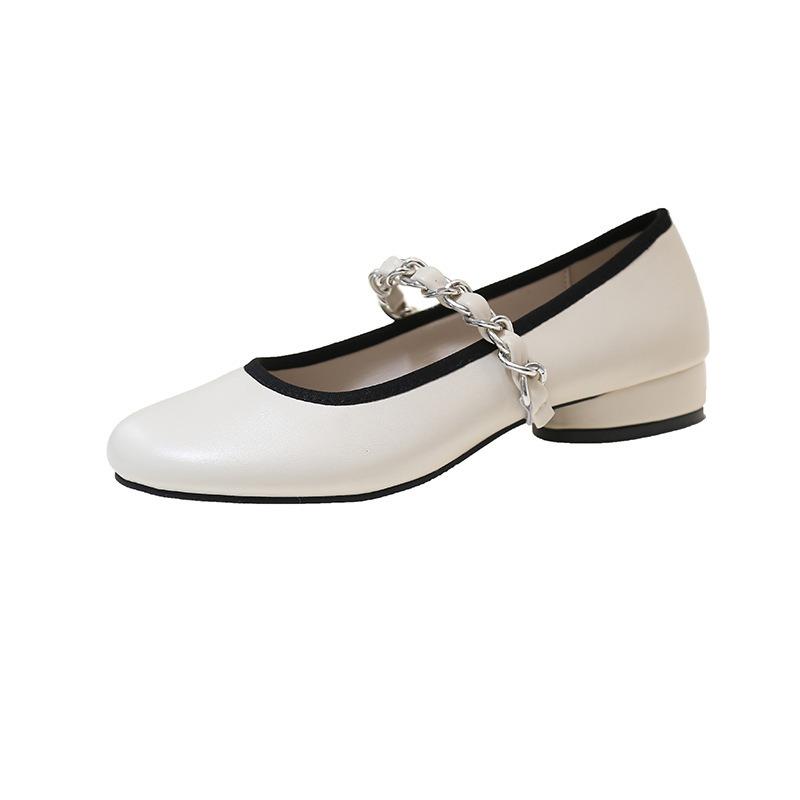 Spring New Fashion Casual Soft Sole Shallow Mouth Single Shoes Women's Flat Bottom Temperament Matching Skirt Versatile Trend