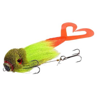 Lure Mustache Rig Muskie Pike Fishing Game Hand-Tied Deer Hair Body Solid Rig Tackle Rosewood Mouse Baby Swimbait Bucktail Mous