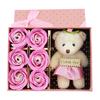 Romantic Life Bear Flower Doll Valentine Rose Artificial Soap Day Gift 6Pcs Partyation