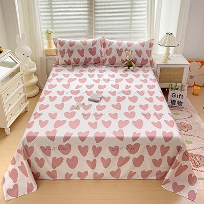 Set Lenzuola Romantiche a Forma di Cuore per Letto Matrimoniale Decorazione per la Casa della Coppia 100% Cotone Biancheria da Letto con Federe Morbido Traspirante Set Biancheria da Letto
