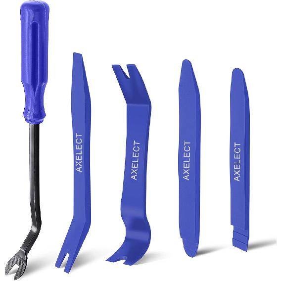 AXELECT Набор из 5 инструментов для снятия обшивки, Пластиковый набор лопаток без царапин, Набор инструментов для снятия обшивки автомобиля, Инструменты для автомобиля, Набор инструментов для снятия панелей, дверей, окон автомобиля, Снятие крепежа
