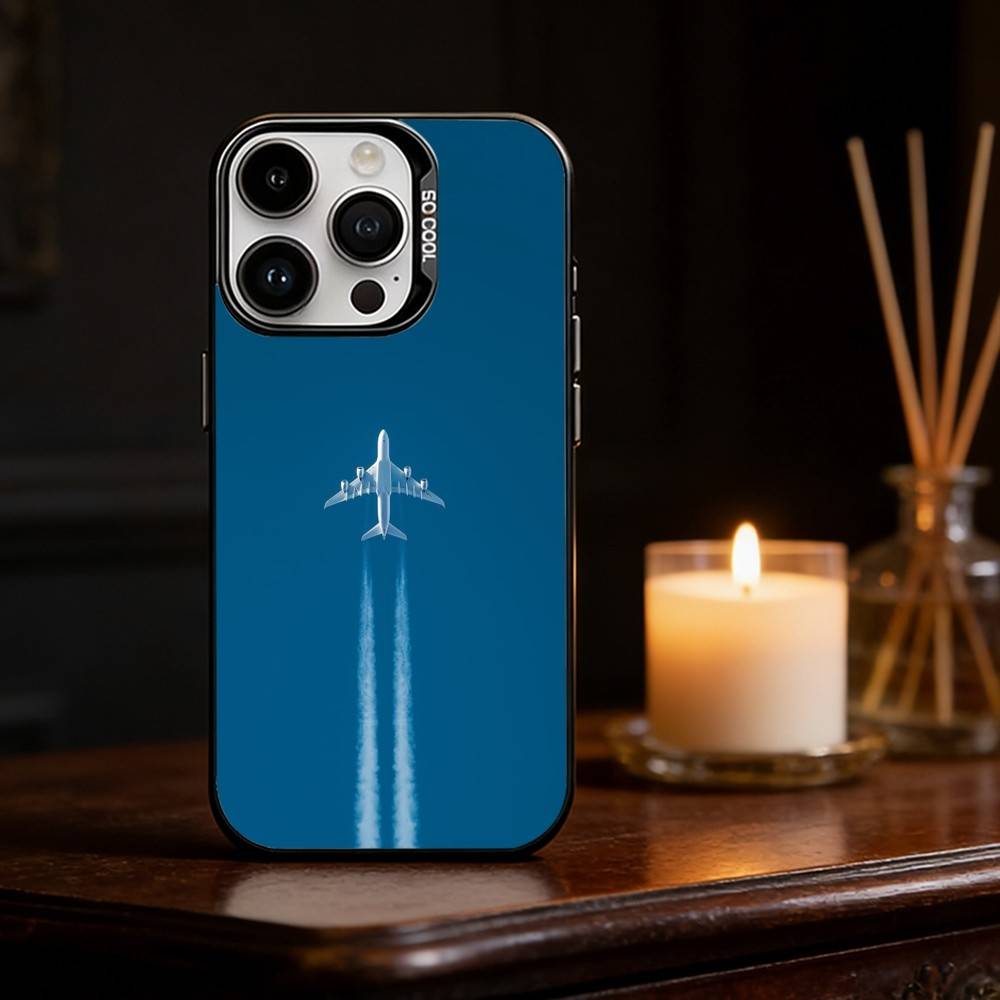 Concorde Air France Phone Case For iPhone 17 16 15 14 13 12 11 Pro Max Plus Silver Matte Black Cover