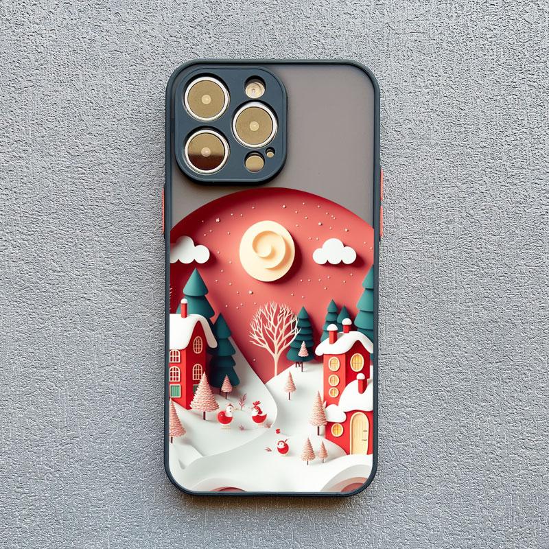 

Чехол для телефона «Счастливого Рождества, елка, Санта-Клаус» для iPhone 16 15 14 13 12 11 Pro Max Mini X XS XR SE 7 Plus, противоударный чехол Fundas iPhone 7 8 SE