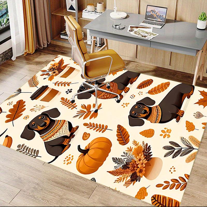 1PC Dachshund Coffee Extra Large Non Slip Floor carpet, Office, family, bedroom, Studio Large Area Rug Indoor Rugs