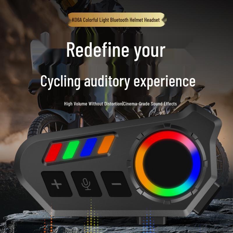 K06A Motorcycle Bluetooth Helmet Headset: Music, Waterproof, Long Battery, Wired Options