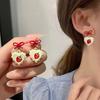 1 Pair Women Earrings Flower Faux Pearls Jewelry Vintage Bow-knot Stud Earrings