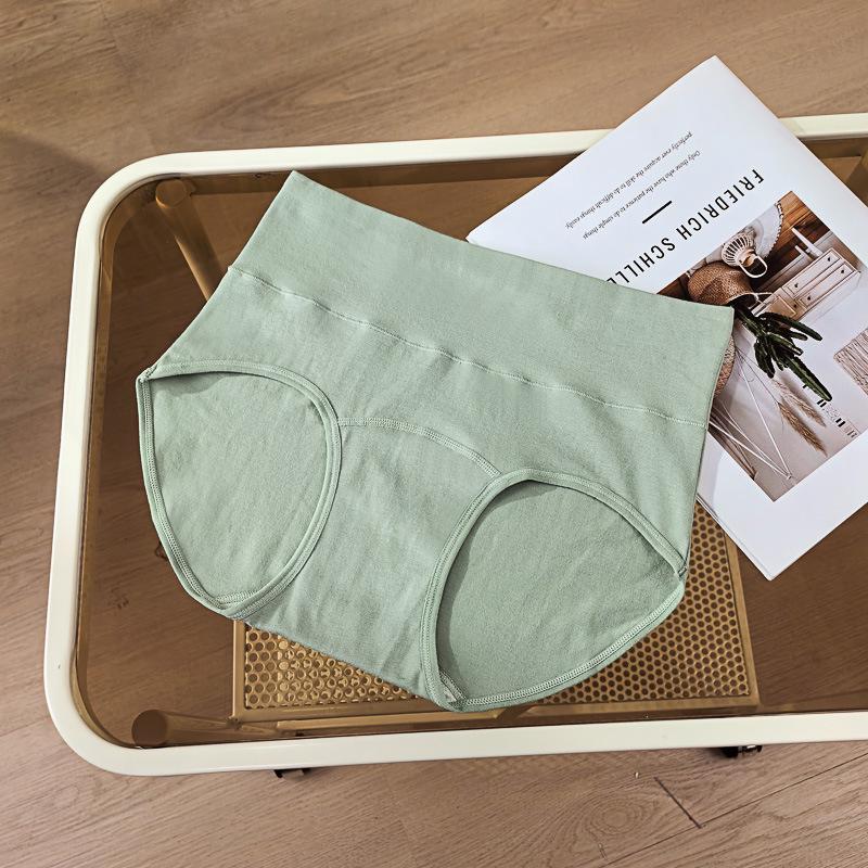 7A Grade Antibacterial Breathable Cotton Women's Plus Size Mid-Rise Triangle Panties