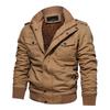 Men's Tactical Jacket Autumn Winter Fleece Tactical Jackets Men Casual Multiple Pockets Windproof Outdoor Workwear Coat