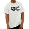 Black and Proud Social Justice Fist Advocate Womens or Mens Crewneck T Shirt Tee