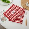 Stofftischdecke Retro Rot Kariert Tischsets Weihnachts-Esstischmatte Untersetzer Food Posing Hintergrundstoff Heimdekoration