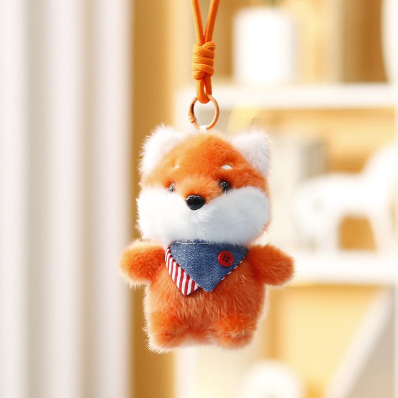 Plush Forest Animals Bunny Doll With Keychain For Childrens Gift And Bag Accessory