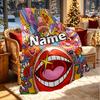 Custom Name Personalized Sesame Street Print Blanket, Home Decor, Bedroom, Sofa, Camping, Couch, Gifts for Birthday Christmas