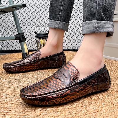 Męskie Mokasyny Loafersy Kolorowe Buty do Jazdy Komfortowe Płaskie Codzienne Wsuwane Duże Rozmiary Buty Pea dla Mężczyzn