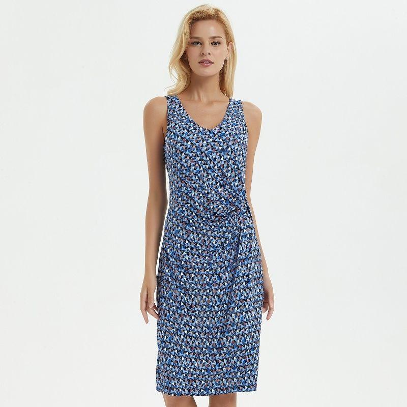 

Cotton Elastic Crystal Stone Print Vest Dress Chubby Girl Spring/Summer Casual Skirt Fashion Plus Size Female Elegance Slim Looking 226 Crystal stone color printing 1XL