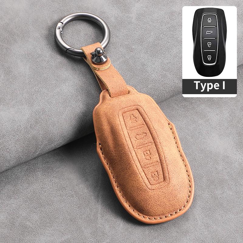 4 Buttons Leather Car Remote Key Case Cover for Ford Tourneo Custom 2025 Equator Sport Equator for JMC Territory Key Accessories