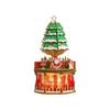 Christmas Wooden Music Box Model Building Block Handmade Holiday Decoration Boys and Girls Birthday Gift