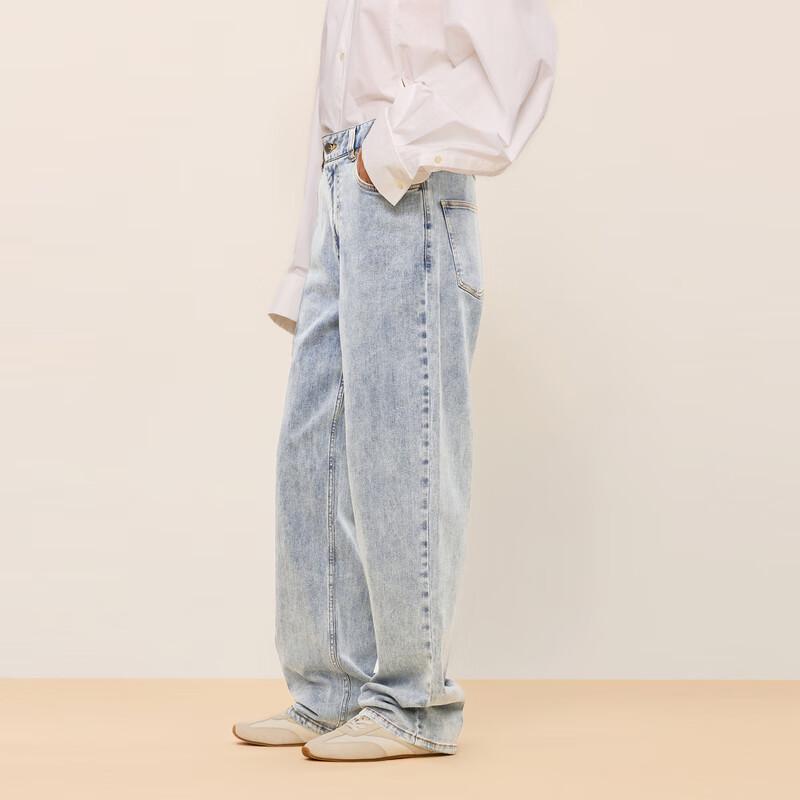 

LESS 2024 Summer Straight-Leg Denim Jeans L