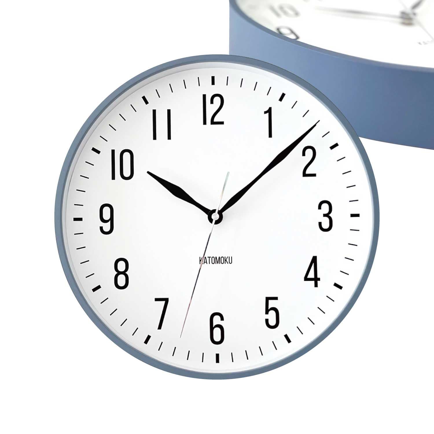 

KATOMOKU plywood clock 19, gray, km-111GRRC, wall clock with continuous second hand, 30.4cm diameter (radio-controlled clock)