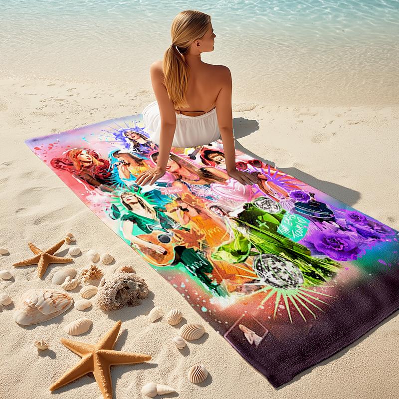 1pc Taylor Swift2 Beach Towel, Comfortable and Thick, and Swimming/Bath/Picnic/Camping Towel, Suitable for Seaside Beaches