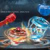 1 Set Magic Glitter Spinning Top Kids Xmas Birthday Gift Luminous Combat Gyroscope Alloy Combination Light Drawstring Gyro