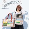 Creamy Pastel Pet Carrier Bag Small Dogs Cats Lightweight Shoulder Or Backpack Style Breathable Mesh Travel