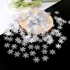 300pcs 2cm Christmas Snowflakes Confetti Xmas Tree Ornaments Christmas Decorations for Home Winter Party Cake Decor Supplies 7