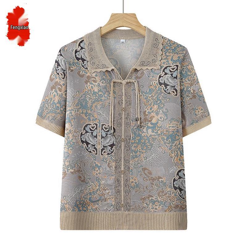 

Elegant Women s Short-Sleeve Summer Blouse 5XL