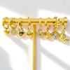 925 Silver Ear Needle Exquisite Heart Pendant Hoop Earrings Fashion Geometric Zircon Stud Earrings Women's Fine Jewelry