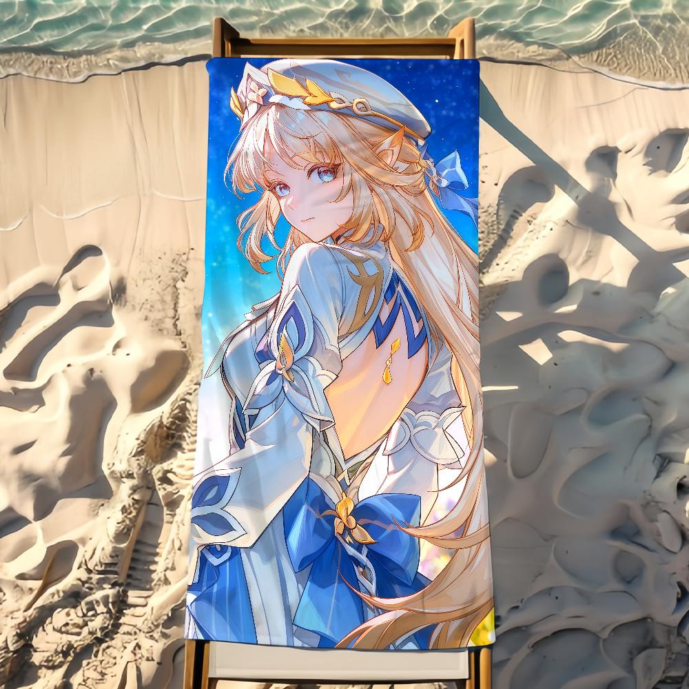 Genshin Nicole Towel Beach Towel Travel Lightweight Skin Friendly for Pool Beach Camping Cruise Summer