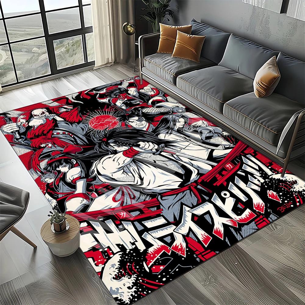 2025 New Style Game Samurai Spirits Shodown Haohmaru Cartoon Carpet Rug for Living Room Bedroom Home Sofa Decoration,Non-slip