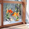 Goldfisch Fensteraufkleber Statisch haftender Fensteraufkleber Wasserdicht Abnehmbarer Fensteraufkleber für Badezimmer Wohnzimmer Schlafzimmer