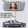 Car Sun Visor Vanity Mirror Cosmetic Mirror Rechargeable 3 Modes Makeup Mirror With Visor 60 Dimmable Clip-on Leds Light
