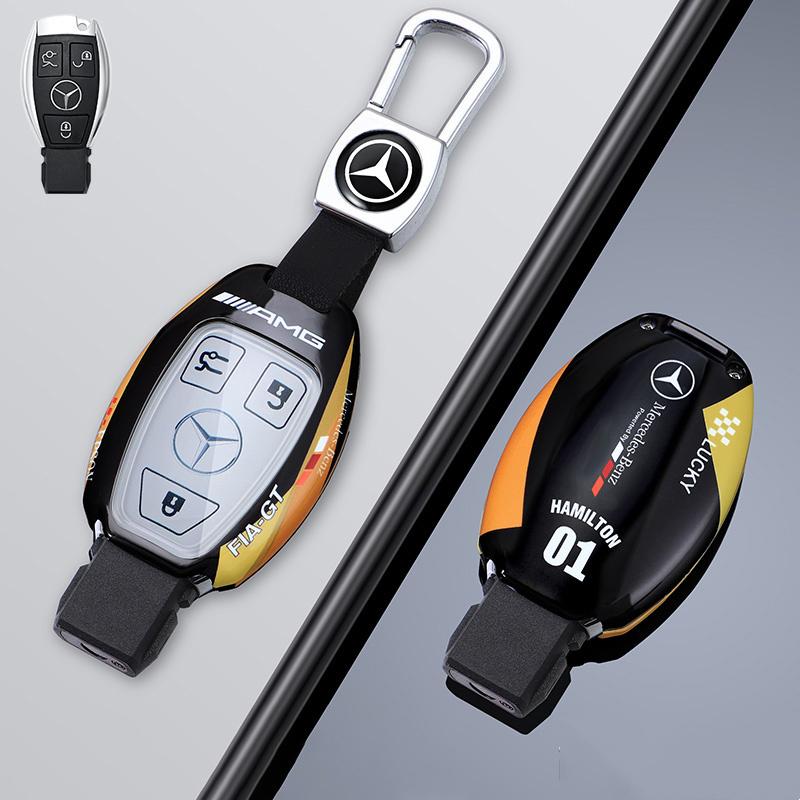 2025 Neue Zinklegierung Auto Fernbedienung Schlüsselhülle Abdeckung Schutz für Mercedes Benz A B C S-Klasse AMG GLA CLA GLC W176 W221 W204 W205 Auto