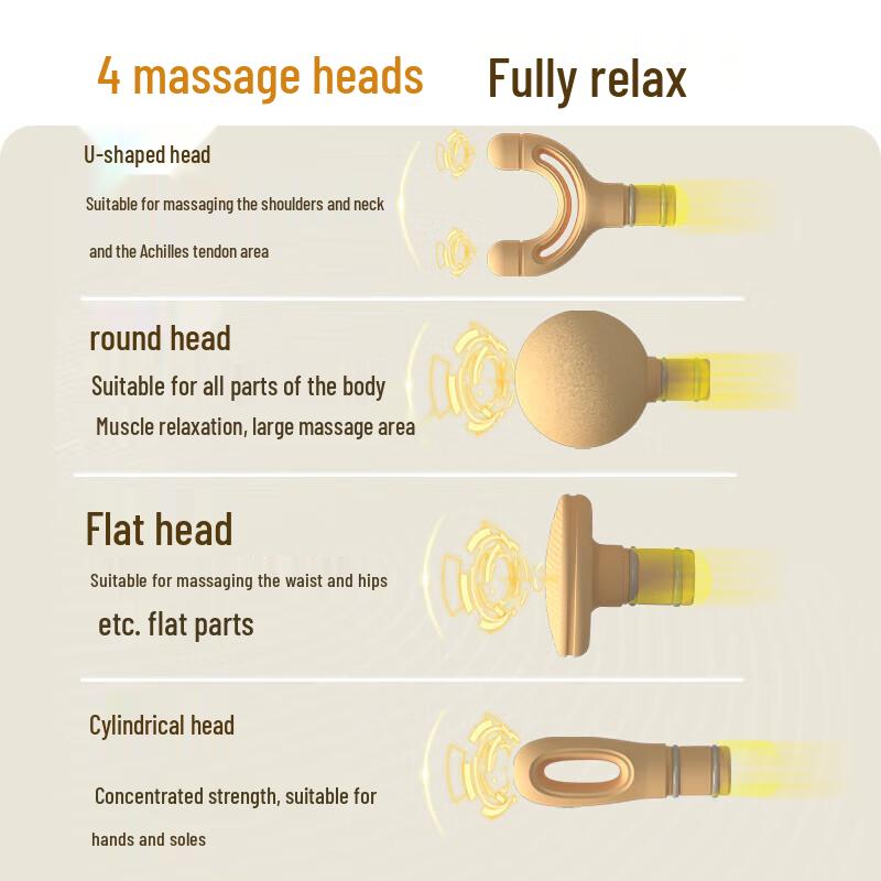 HEZHENG HZ-JMQ-8 Curved Handheld Fascia Massage Gun