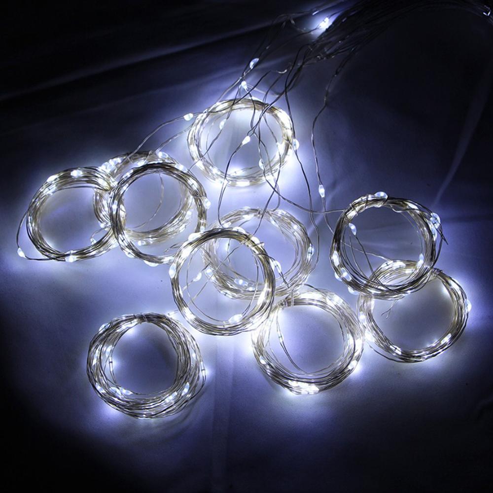 3M LED Curtain String Lights AA Battery Powered Fairy Lights Christmas Garland For New Year Wedding Party Terrace Home Garden Party Decoration
