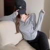 Women's Autumn 2024 Hooded Long Sleeve T-shirt with Waist-Cinching Slim Fit