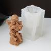 Silicone Candle Mold Aromatherapy Candle Mold 3D Angel Sculpture Plaster Epoxy Mold for DIY Soap Candle Making Supplies