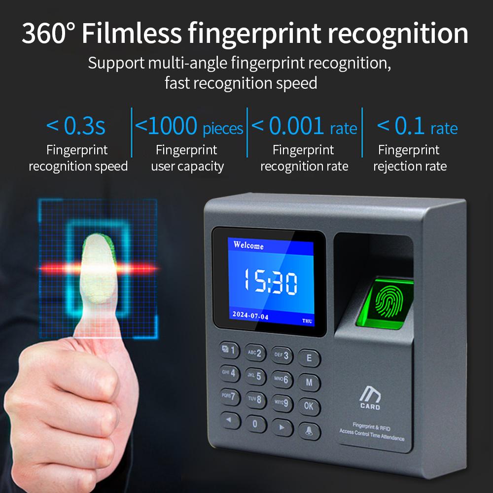 Mini Biometric Fingerprint Access Control 125khz RFID Reader 1000 User USB Time Recorder Attendance Employee Terminal