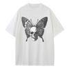 Cotton Baggy T Shirt Butterfly Wings Skull Graphic Tees Dropped Shoulders Vintage Unisex Tops Oversize T Shirts