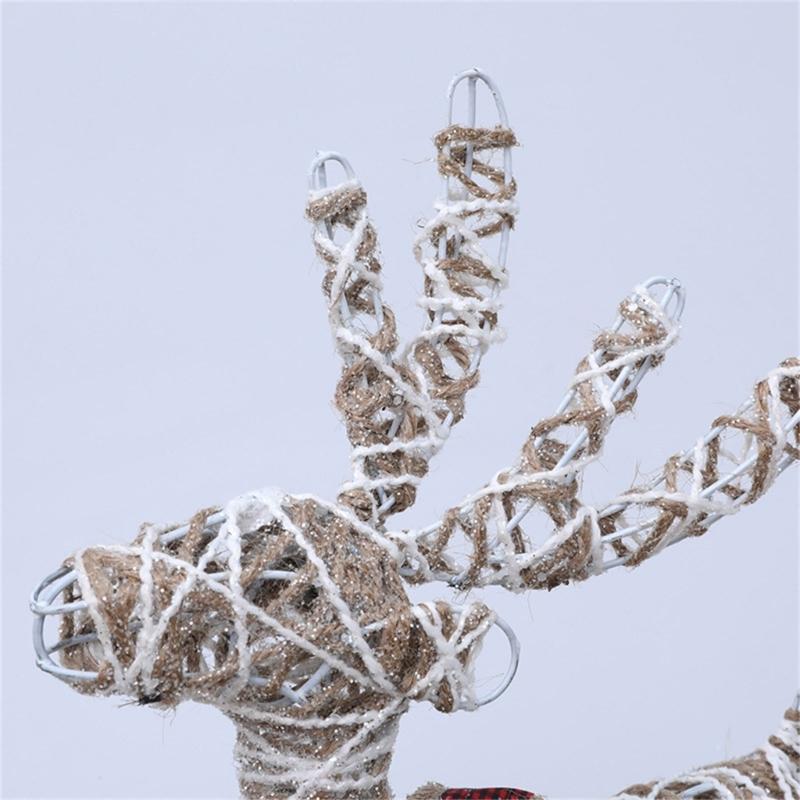 Elegant Iron Reindeer Figurine Christmas Tree Decoration Modern Simple Design For Holiday Displays