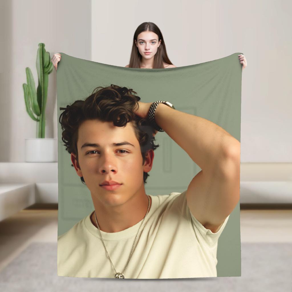 Kevin Jonas  Blankets Quality Warm J-Jonas Brothers  Bedding Throws Winter Kids Bedroom Fluffy Bedspread