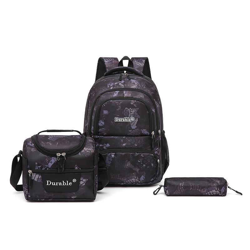 Children School Bags For Boys Set Schoolbag Primary Book Bag School Backpack With Lunch Bag 3Pcs Kids Waterproof Travel Rucksack